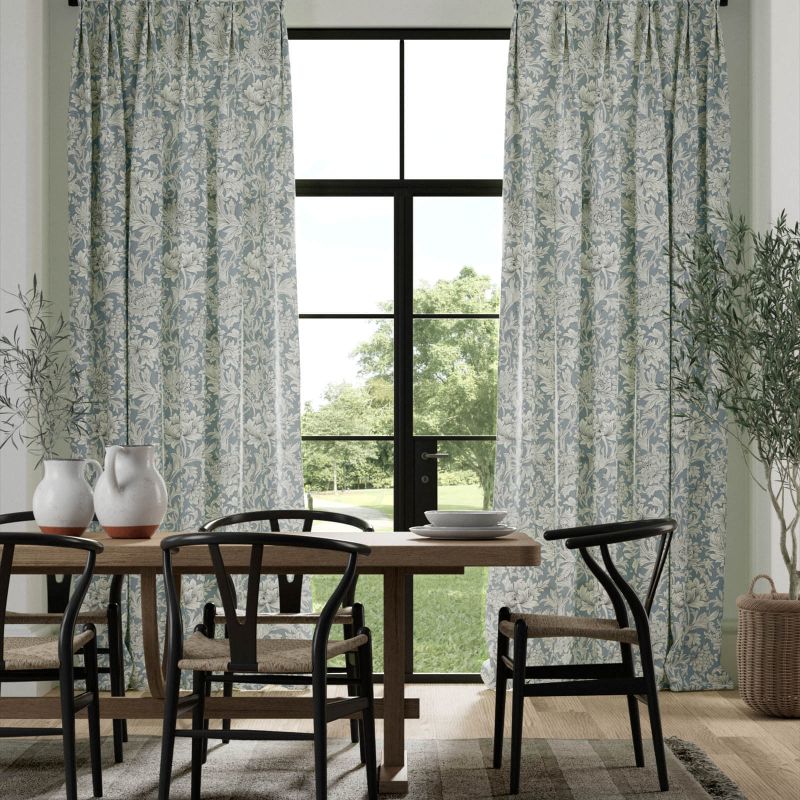 Chrysanthemum Toile Fabric Slate