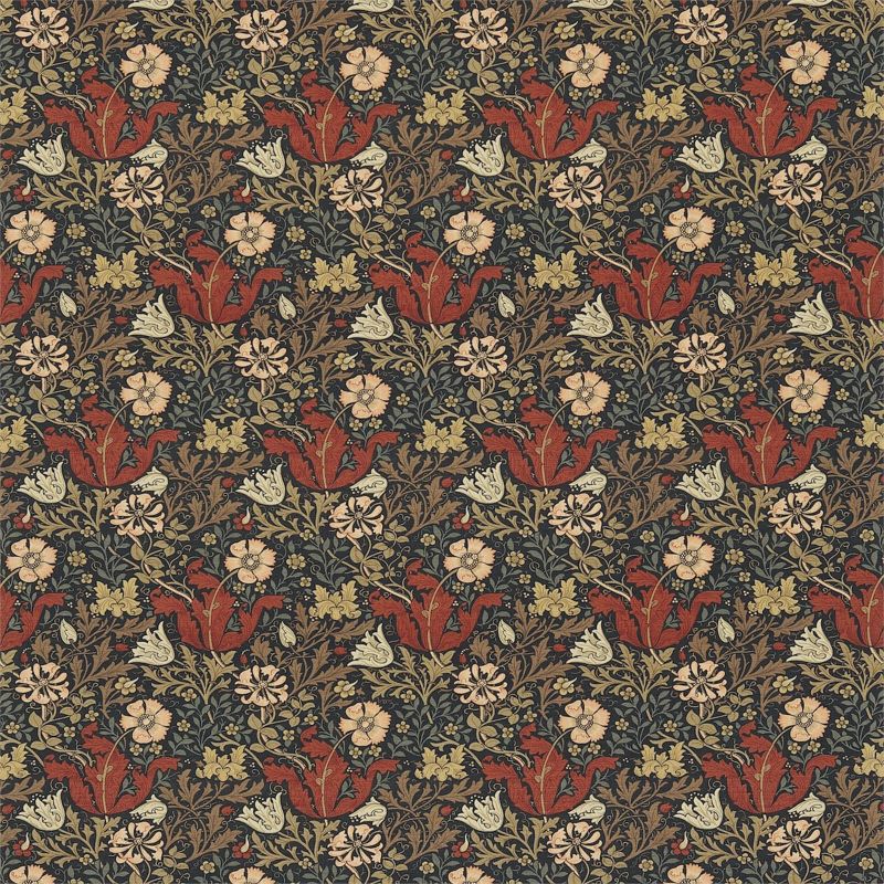 Compton Fabric Faded Terracotta/Multi