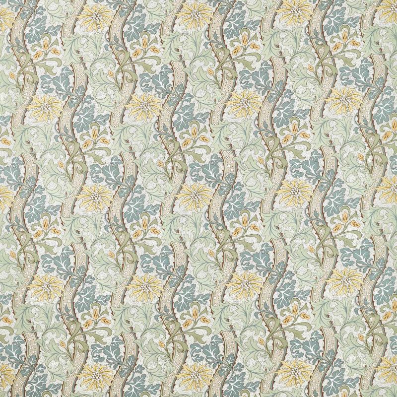 Cornflower Fabric Lemon/Sage