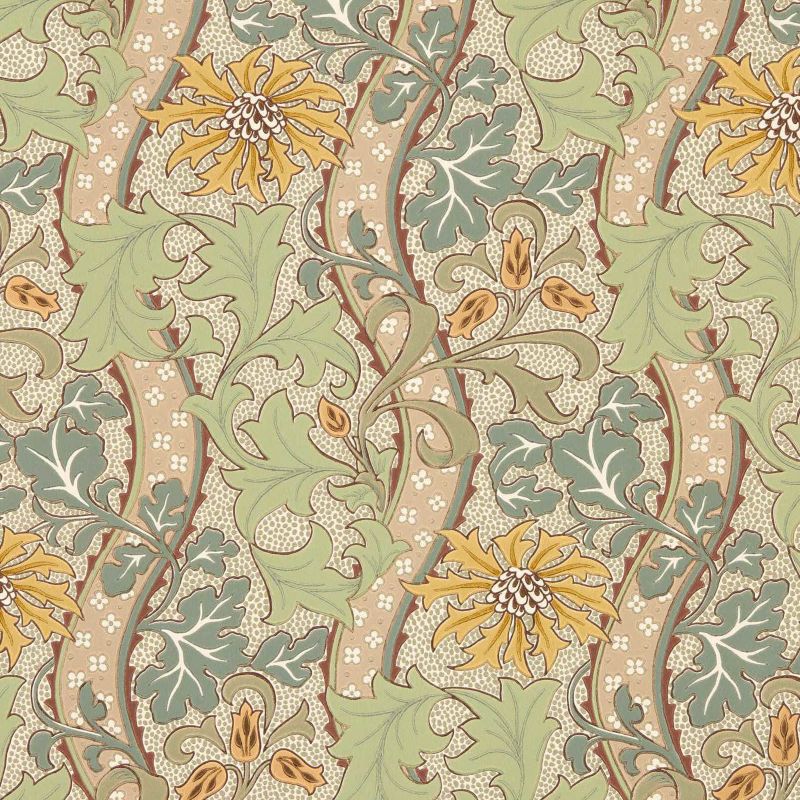Cornflower Wallpaper Lemon/Sage