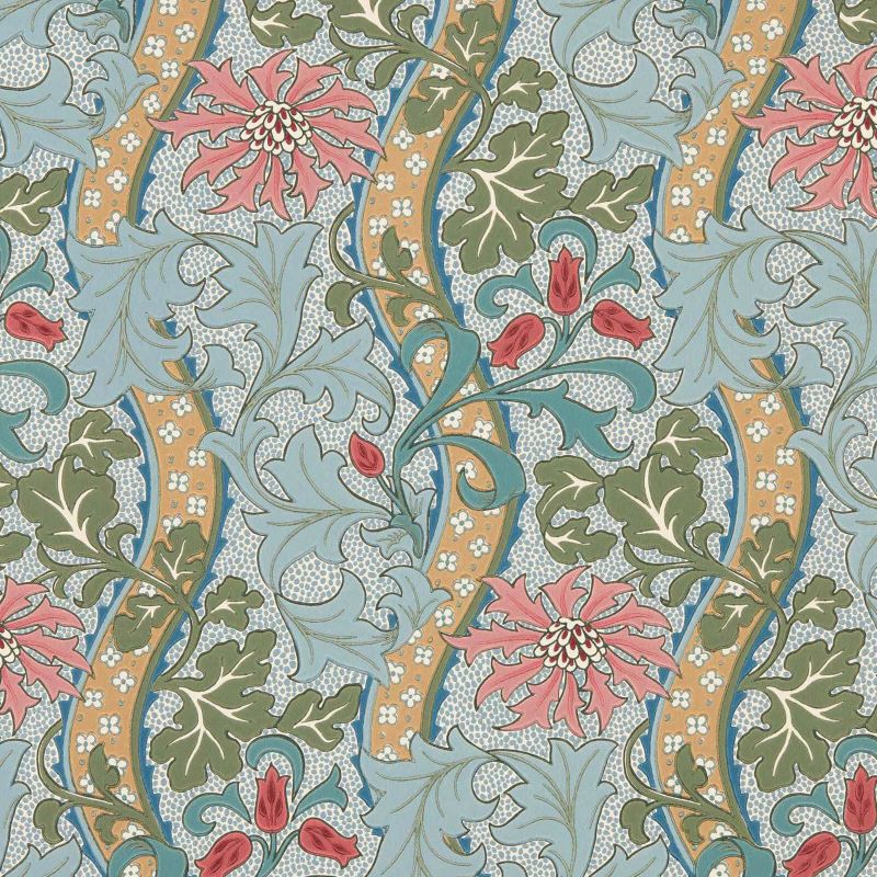 Cornflower Wallpaper Rose/Woad