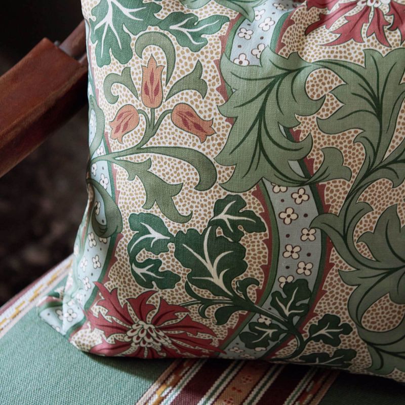 Cornflower Fabric Russet/Forest