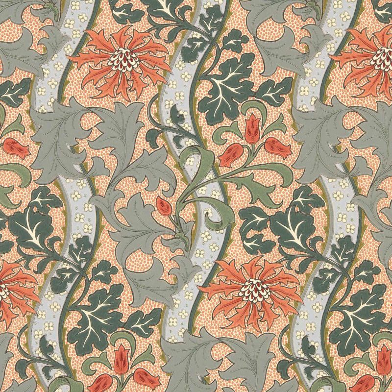 Cornflower Wallpaper Russet/Teal