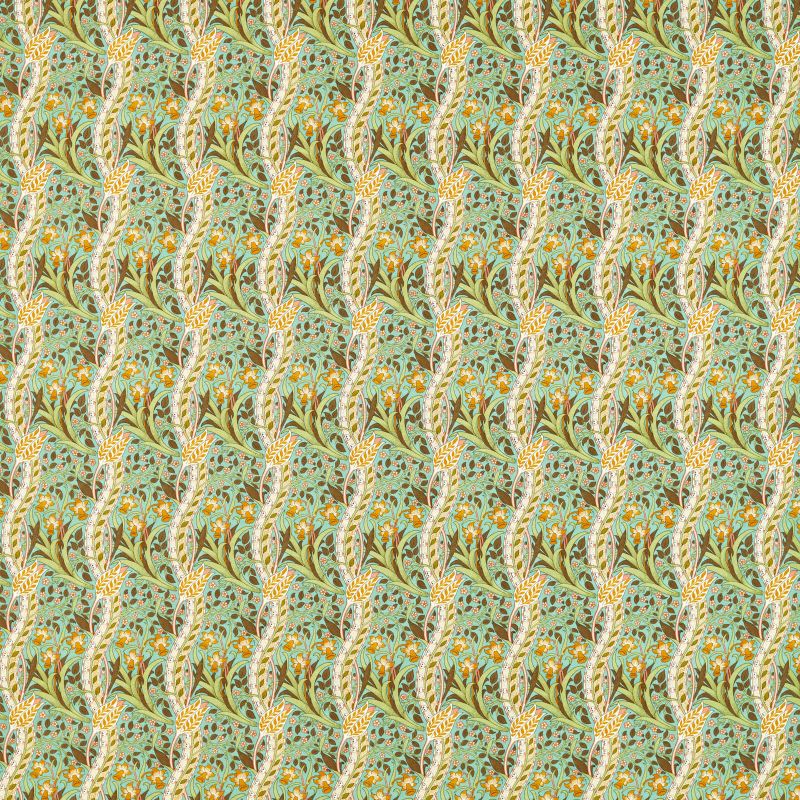 Daffodil Fabric Cove Blue/Chocolate