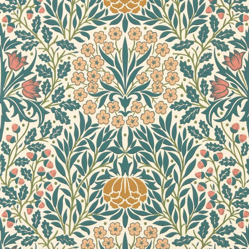 Daisy & Oak Wallpaper Madder/Teal