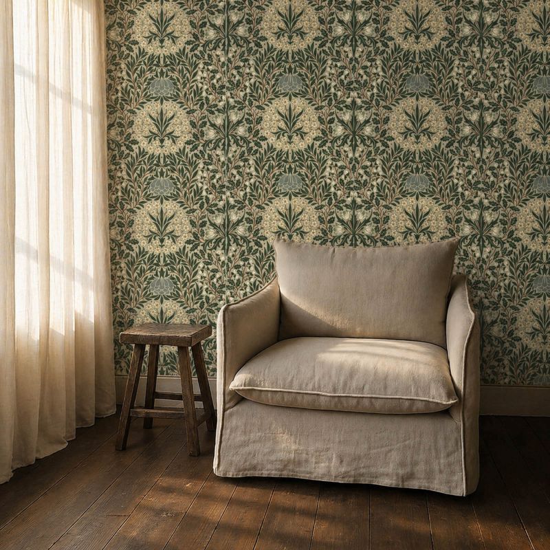 Daisy & Oak Wallpaper Sage/Forest