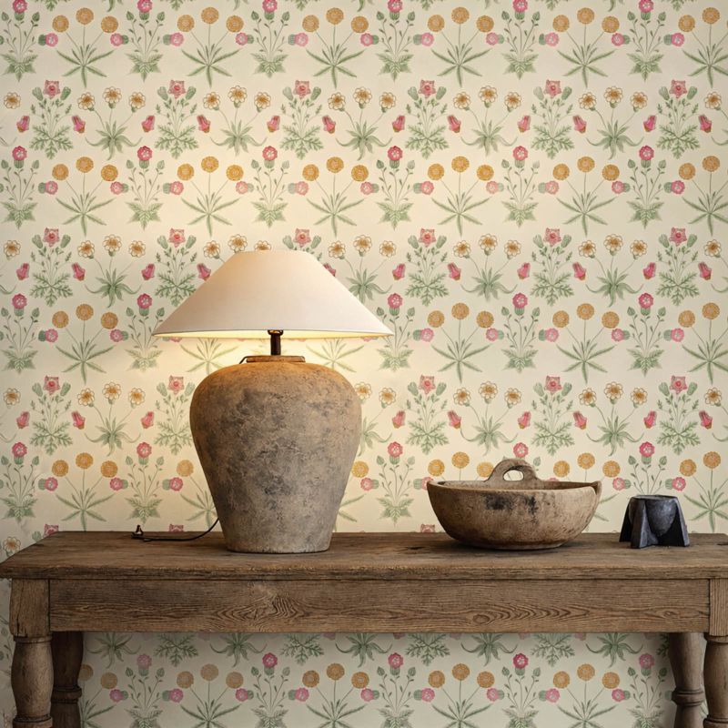 Daisy Wallpaper Willow/Pink