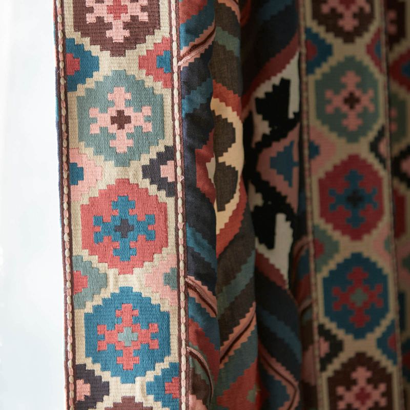 Dorothy's Kilim Fabric Sunflower/Tump Green