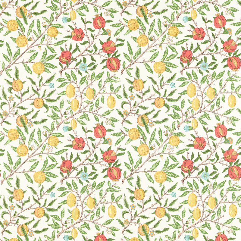 Fruit Fabric Leaf Green/Madder