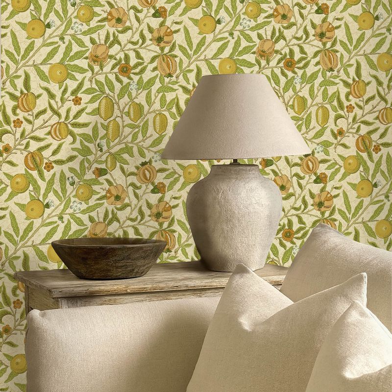 Fruit Wallpaper Lime/Green/Tan