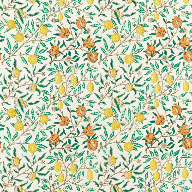 Fruit Fabric Sap Green/Tangerine