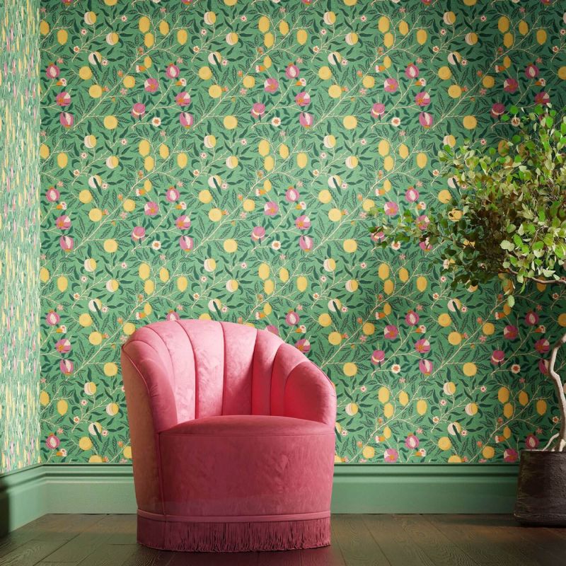 Fruit Wallpaper Tangled Green