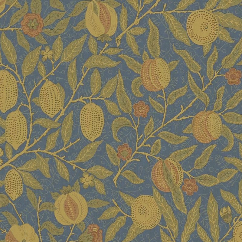 Fruit Weave Fabric Blue/Thyme