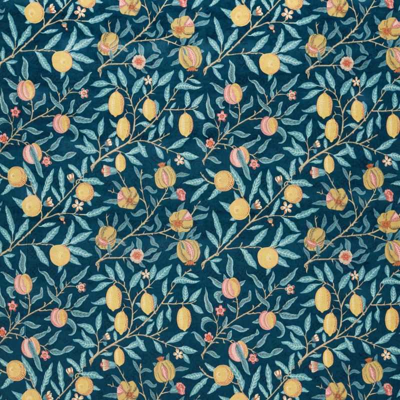 Fruit Velvet Fabric Indigo/Slate