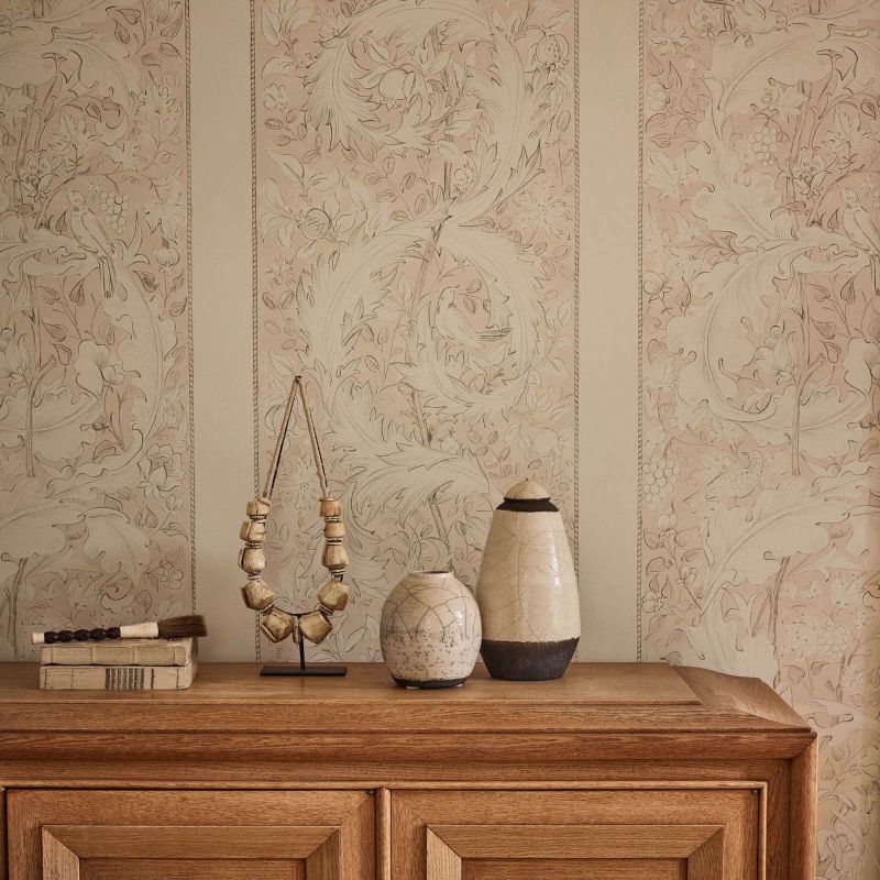 Grape & Pomegranate Wallpaper Parchment