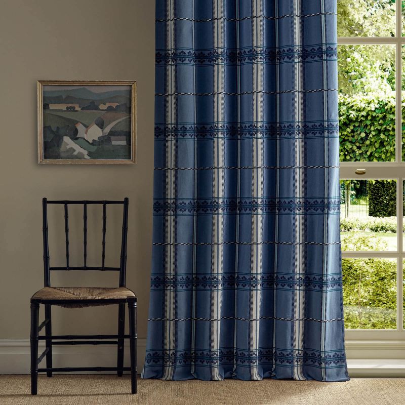 Hanover Check Fabric Indigo