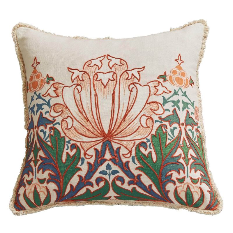 Helena Cushion, Peach/Teal Peach/Teal