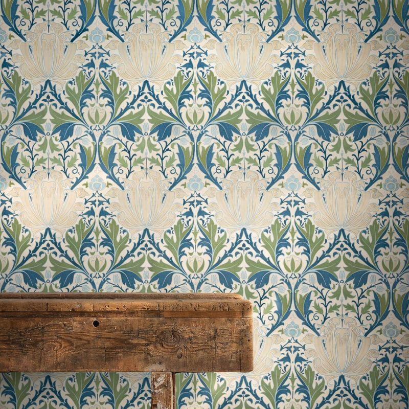 Helena Wallpaper Indigo/Forest
