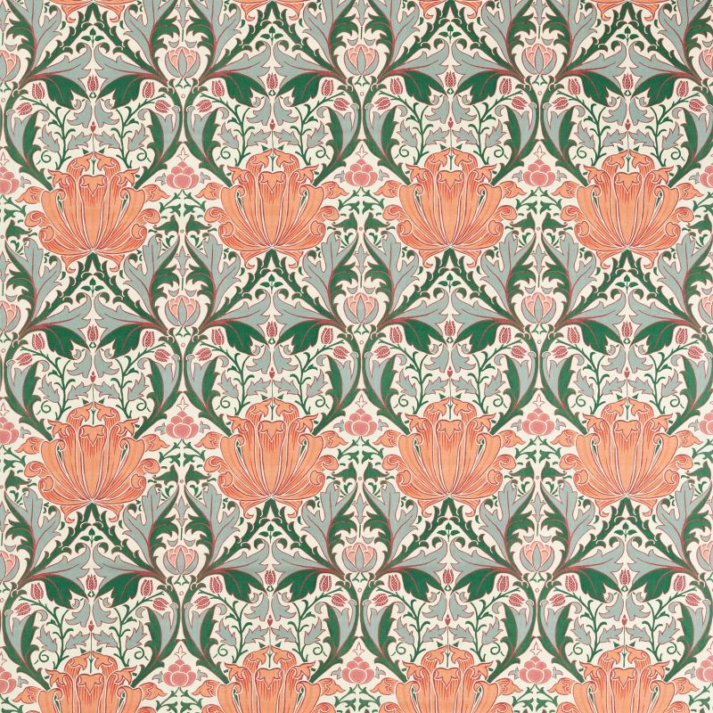 Helena Fabric Peach/Teal