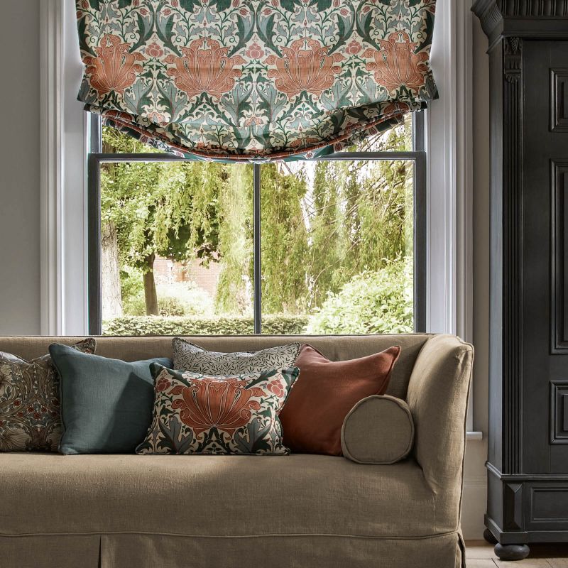 Helena Fabric Peach/Teal