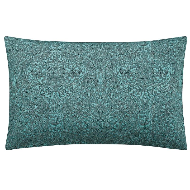 Honeysuckle & Tulip Standard Pillowcase Pair, Mulberry & Teal Mulberry & Teal