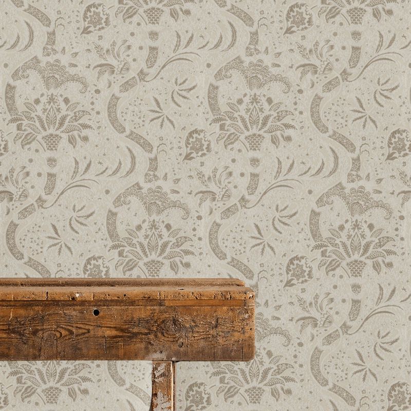 Indian Beaded Wallpaper Stone/Linen