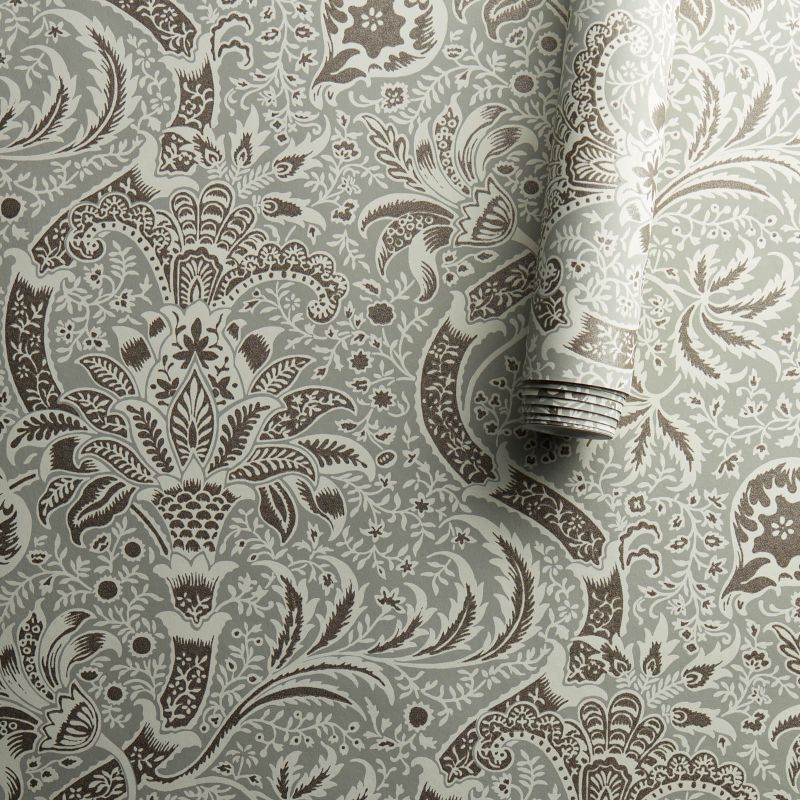 Indian Wallpaper Grey/Pewter