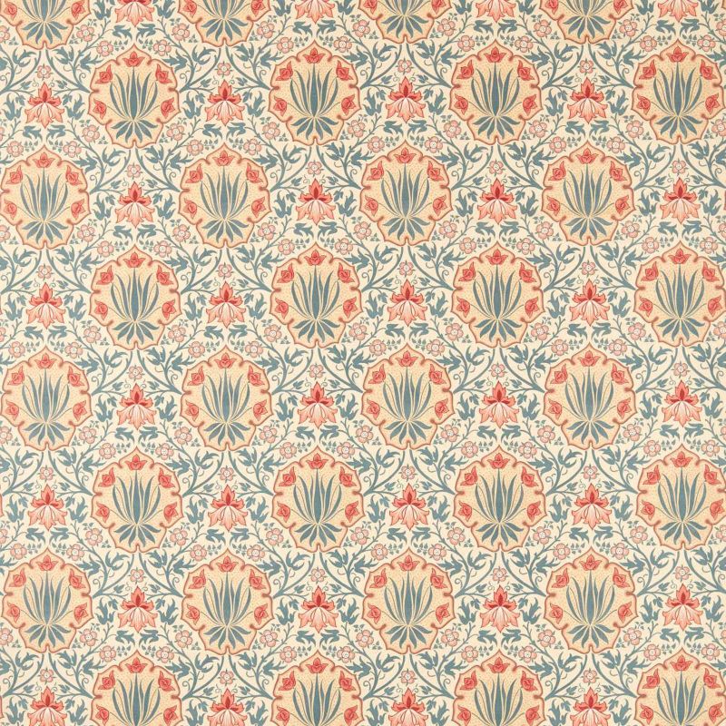 Iris & Rose Fabric Indigo/Crimson