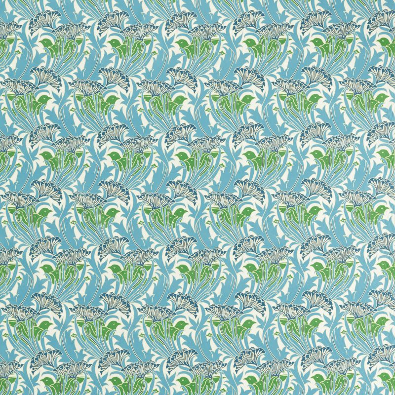 Laceflower Fabric Garden Green/Lagoon