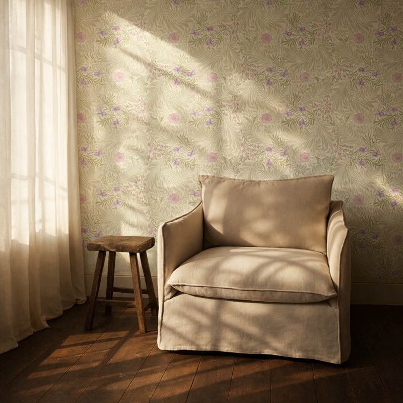 Larkspur Wallpaper Olive/Lilac