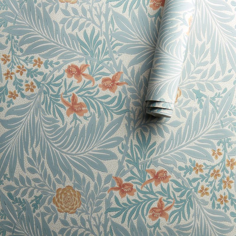 Larkspur Wallpaper Slate/Russet