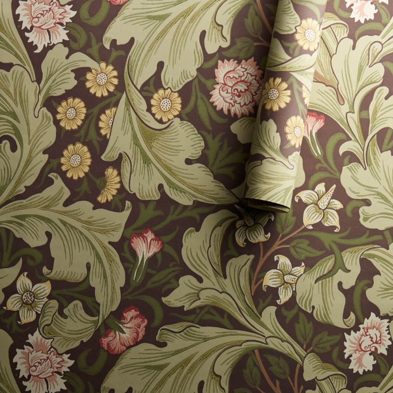 Leicester Wallpaper Chocolate/Olive