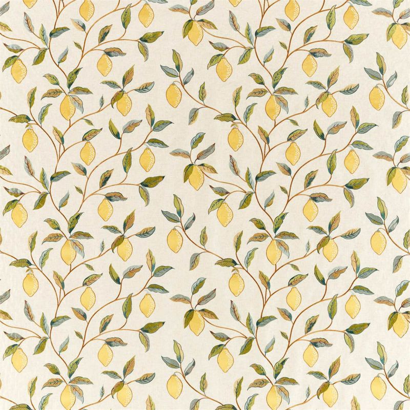 Lemon Tree Embroidery Fabric Bayleaf/Lemon