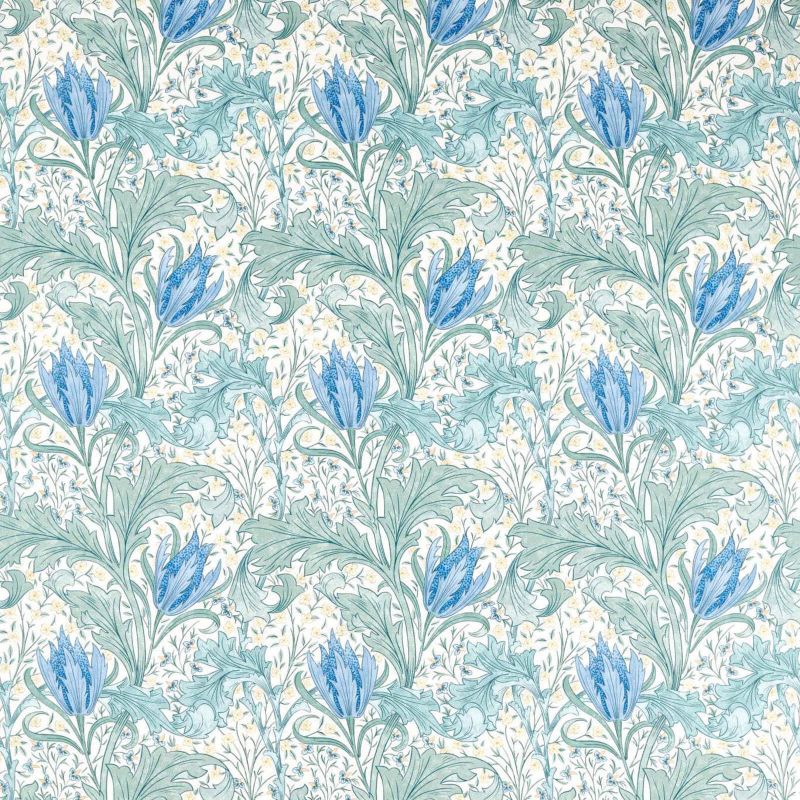 Lent Lily Fabric Cornflower Blue