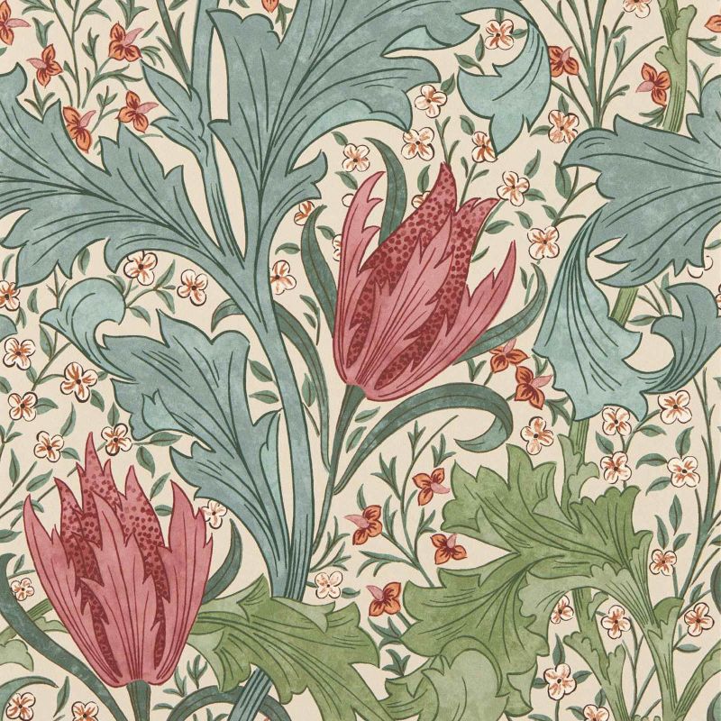 Lent Lily Wallpaper Plum/Bayleaf