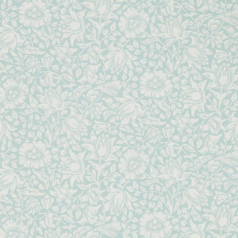 Mallow Wallpaper Chalk Duck Egg