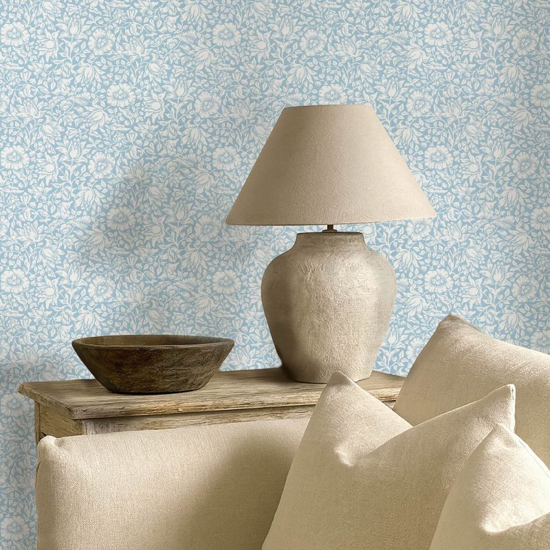 Mallow Wallpaper Powder Blue