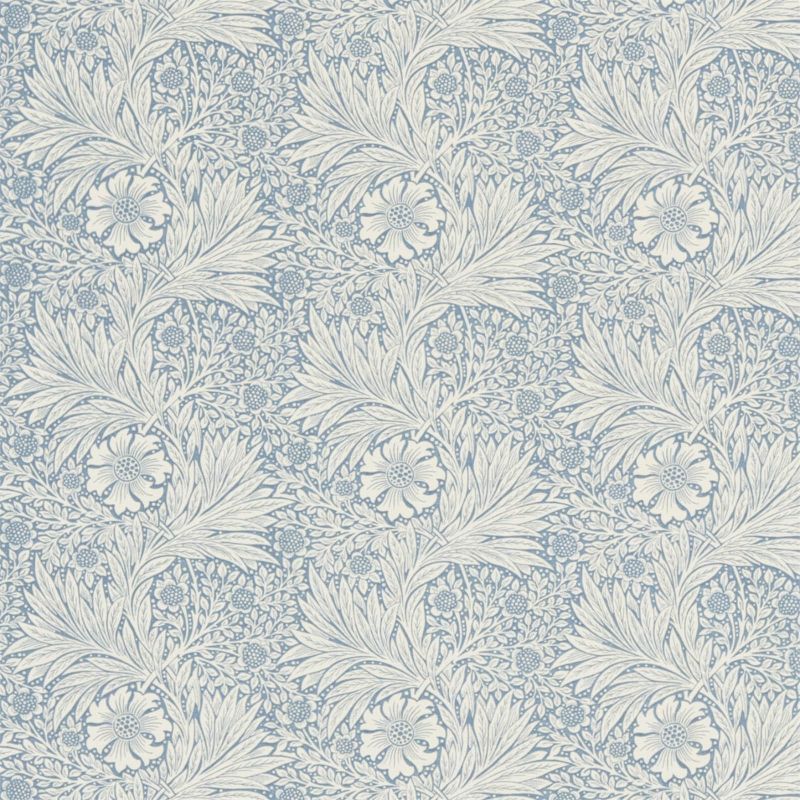 Marigold Fabric China Blue/Ivory