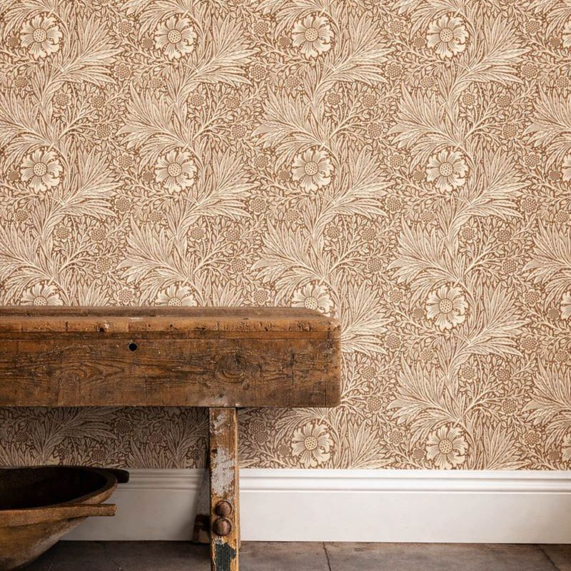 Marigold Wallpaper Chocolate/Cream