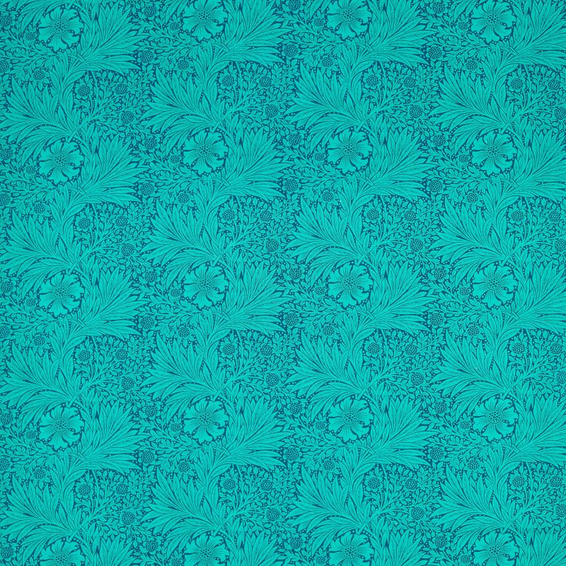 Marigold Fabric Navy/Turquoise
