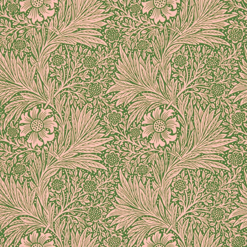 Marigold Wallpaper Pink/Olive