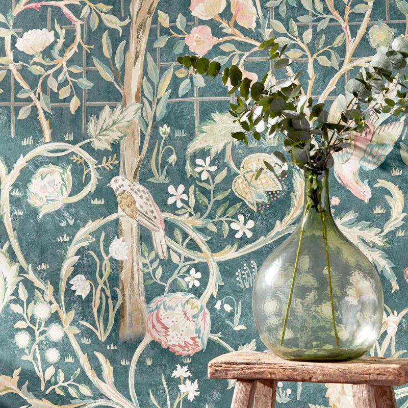 Melsetter Wallpaper Indigo Rose