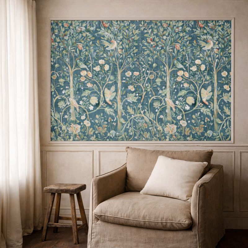 Melsetter Wallpaper Indigo Rose