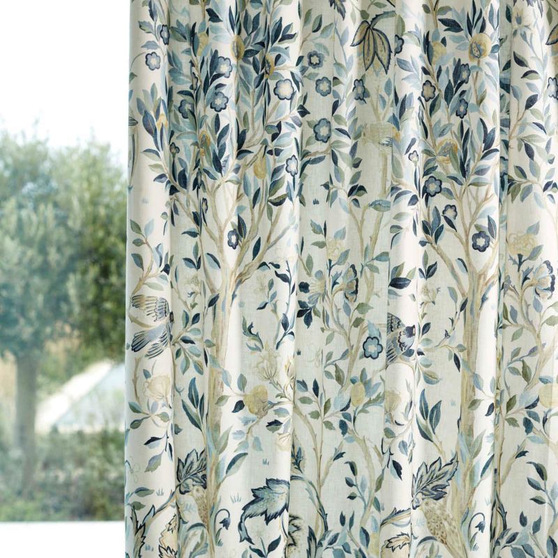 Melsetter Wide Width Fabric Indigo/Sage