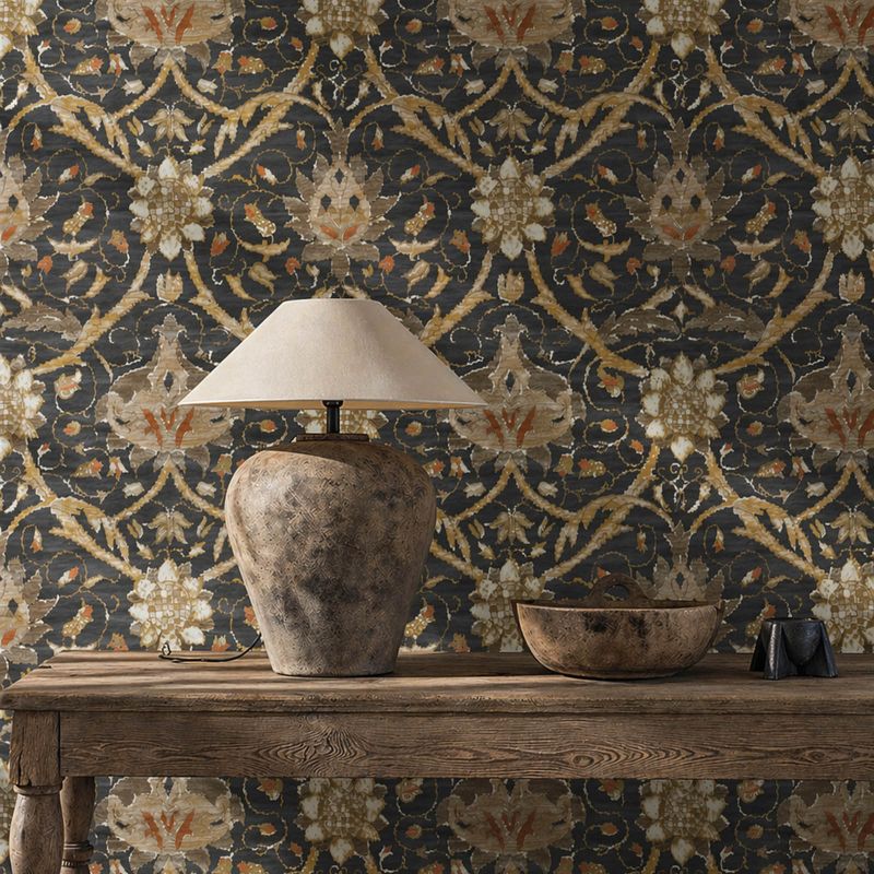 Montreal Wallpaper Charcoal/Bronze
