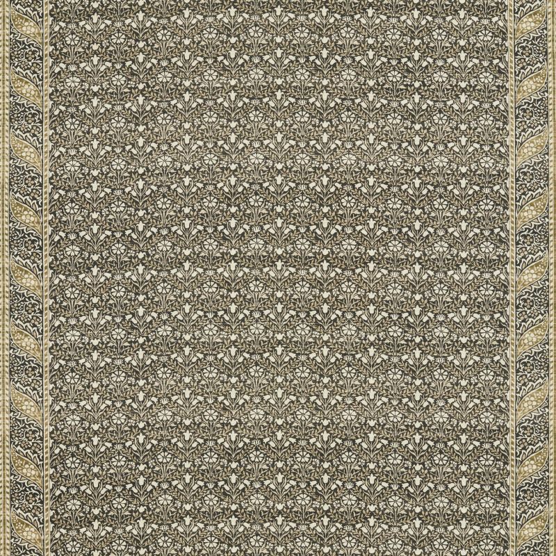 Morris Bellflowers Fabric Charcoal/Olive