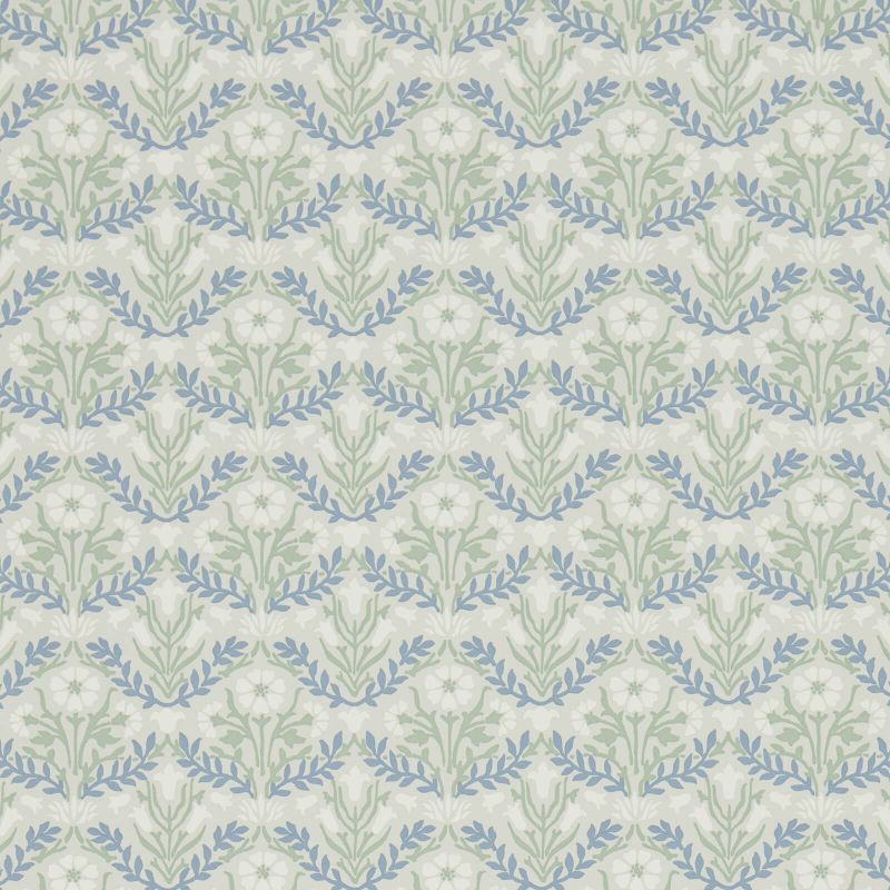 Morris Bellflowers Wallpaper Grey/Fennel
