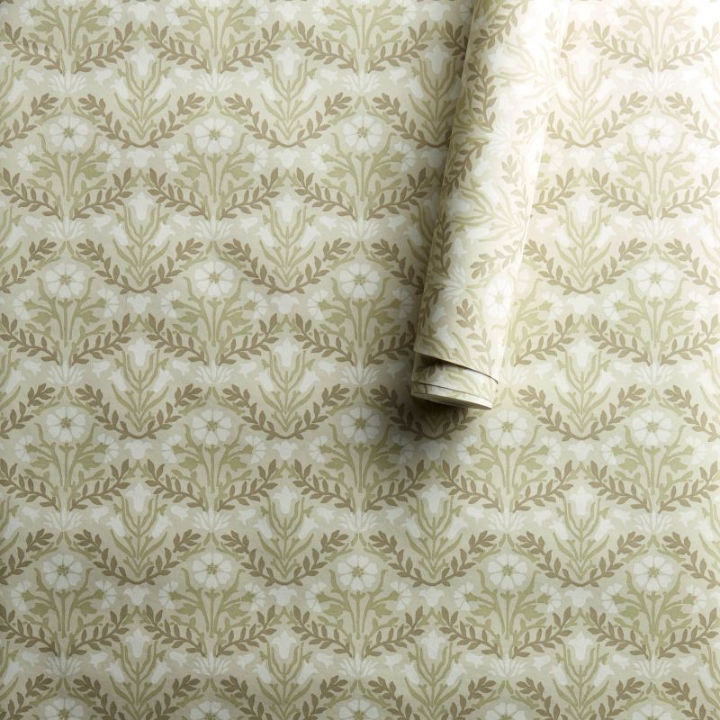 Morris Bellflowers Wallpaper Manilla/Olive