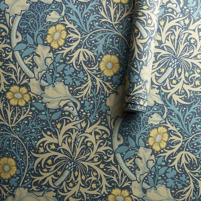 Seaweed Wallpaper Ink/Woad
