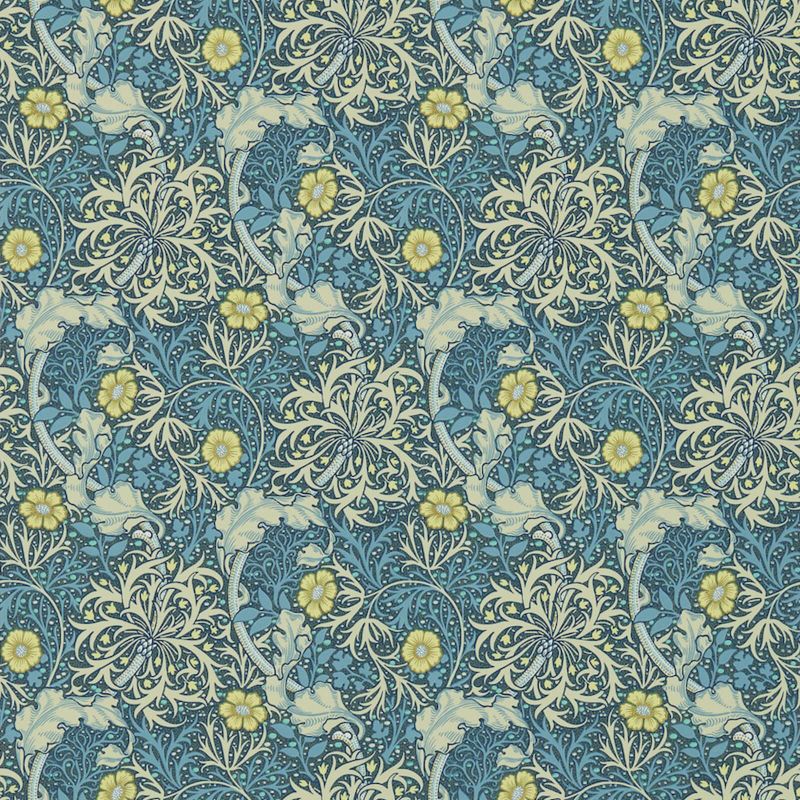 Morris Seaweed Wallpaper Ink/Woad